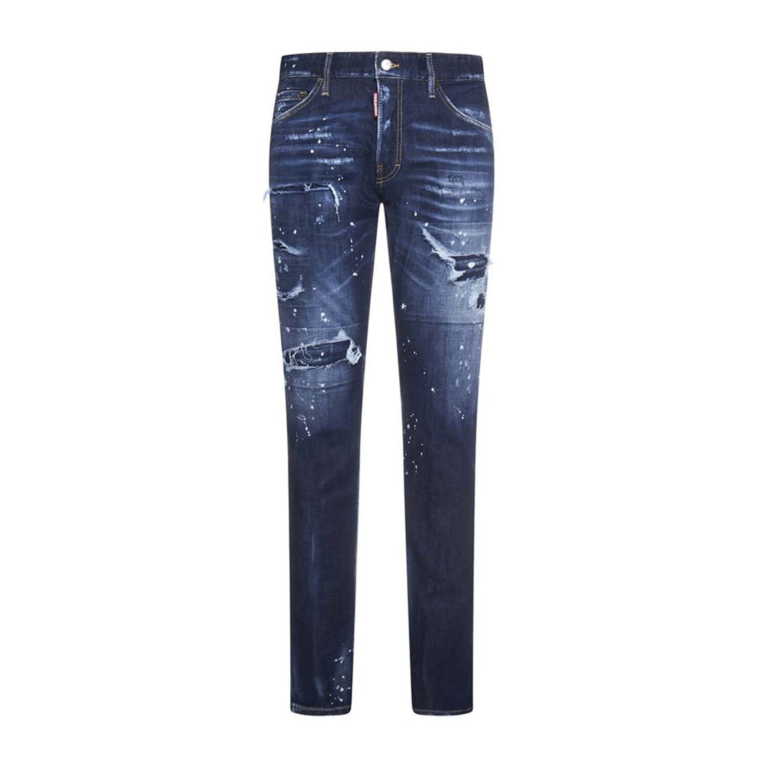 Dark Ripped Bleach Wash Cool Guy Jeans // Denim