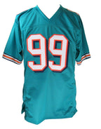 Jason Taylor HOF Signed/Auto Miami Dolphins Custom Football Jersey JSA 166135