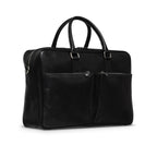 Leather Briefcase Slim 17" // Black