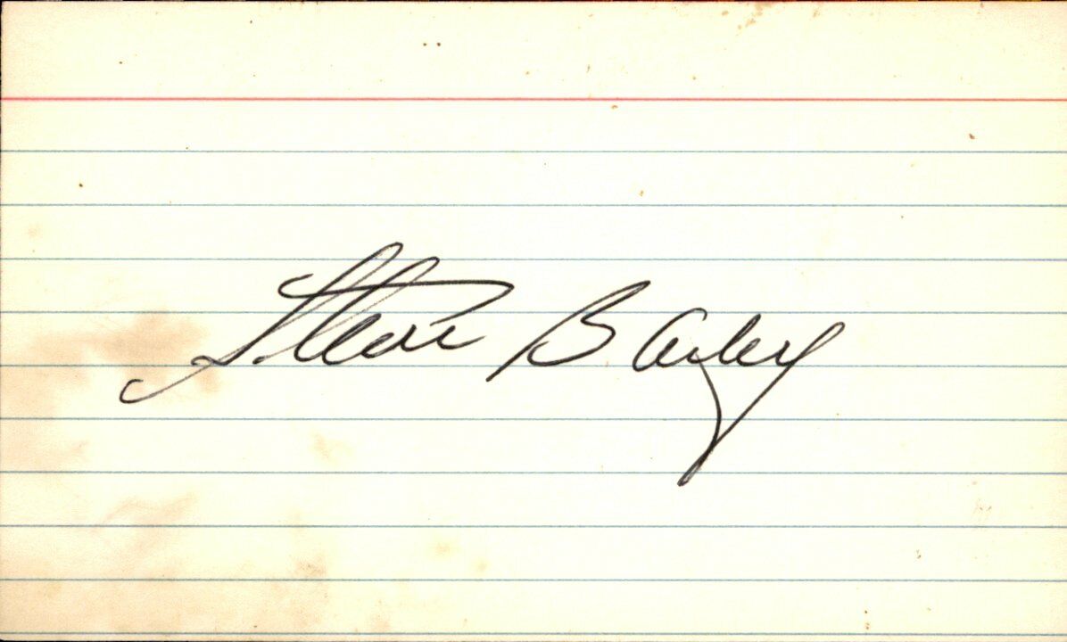 Steve Bailey Cleveland Indians Signed/Autographed 3x5 Index Card 162583