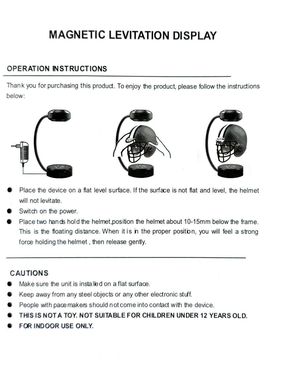 Football Teams Rotating Levitating Hover Helmet– Creative Décor for Fans