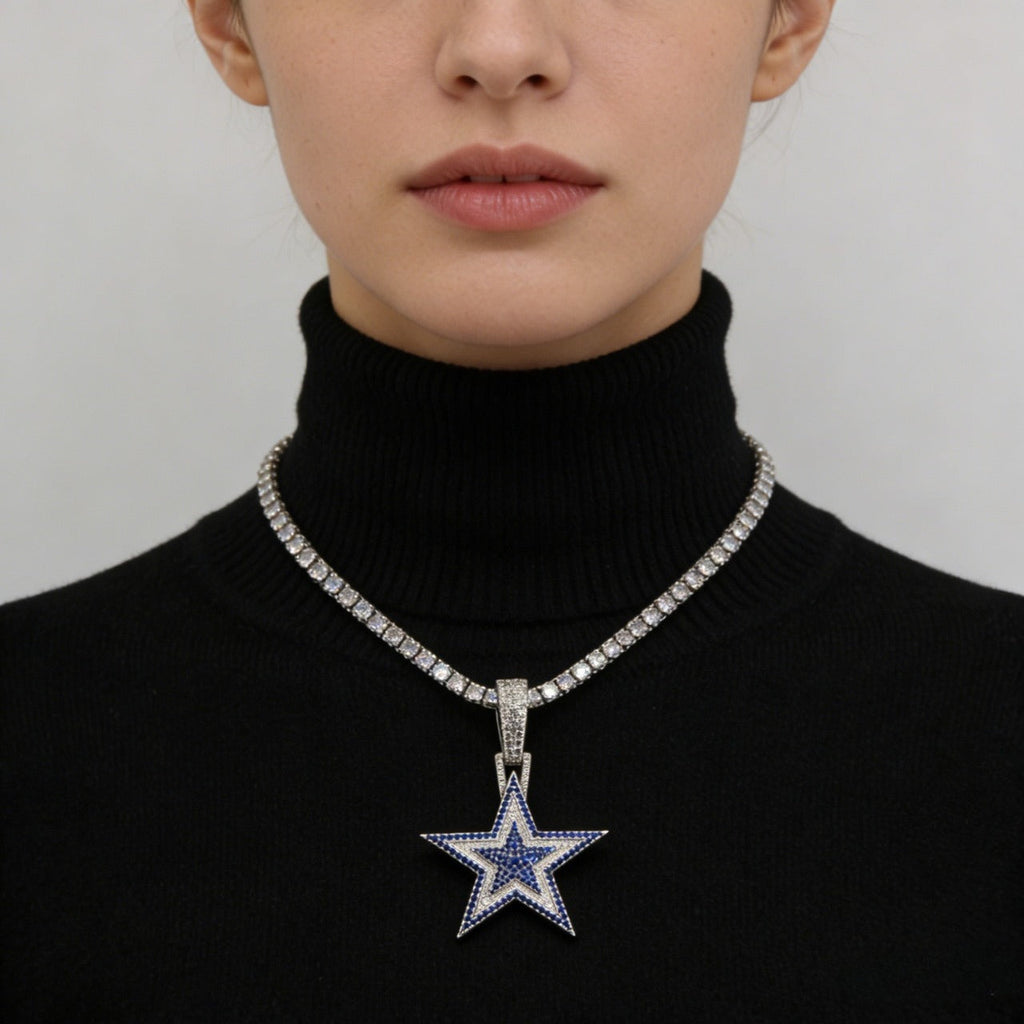 Dallas Cowboys Zircon Star Necklace –   Gift for Game Day, Birthday & Holiday