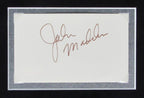 John Madden HOF Raiders Collage 8x10 s Signed 3x5 Index Card Framed JSA 165880