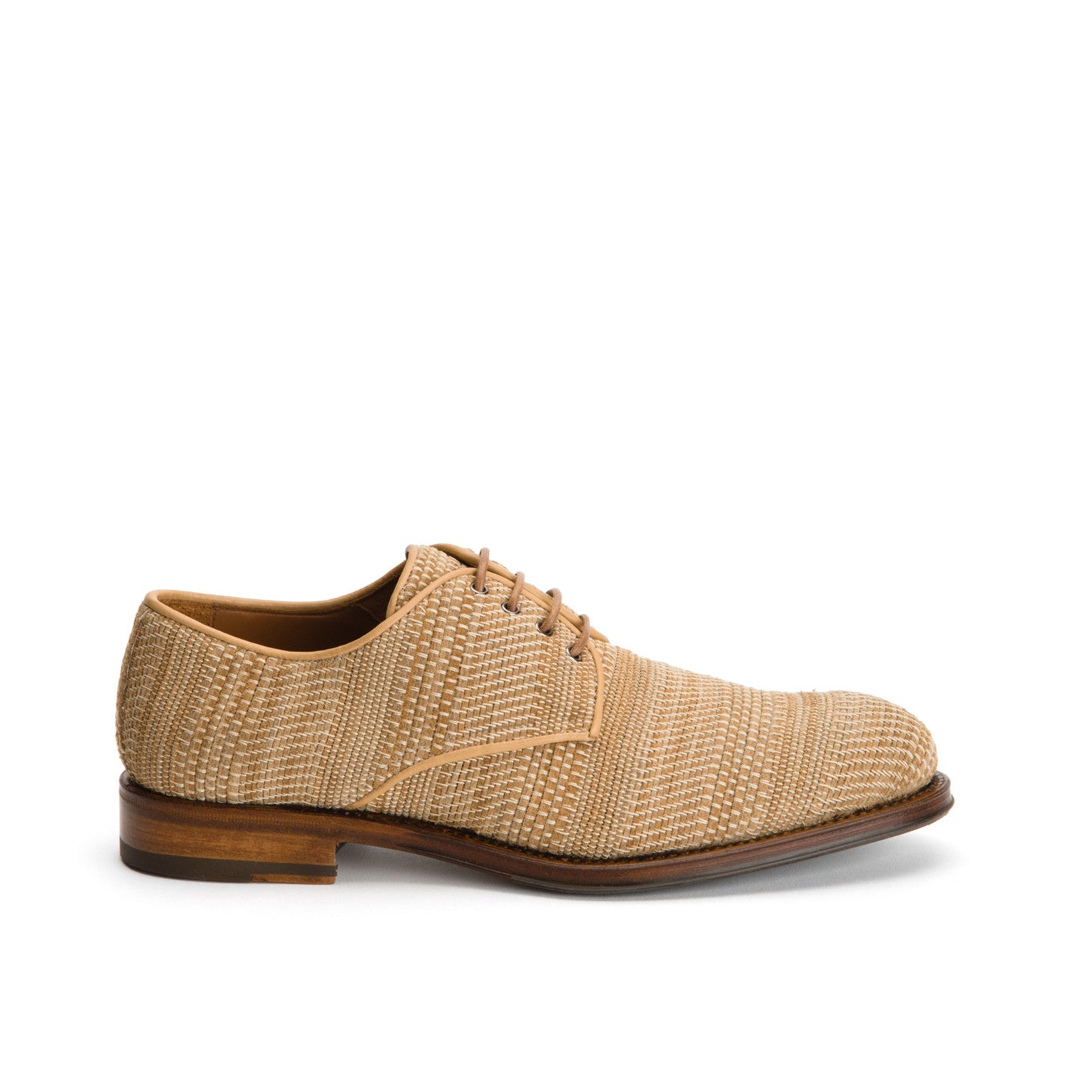 Vance Woven Leather Derby // Dark Tan