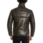 Travis Leather Jacket // Khaki