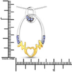 0.18 Carat Genuine Tanzanite .925 Sterling Silver Pendant