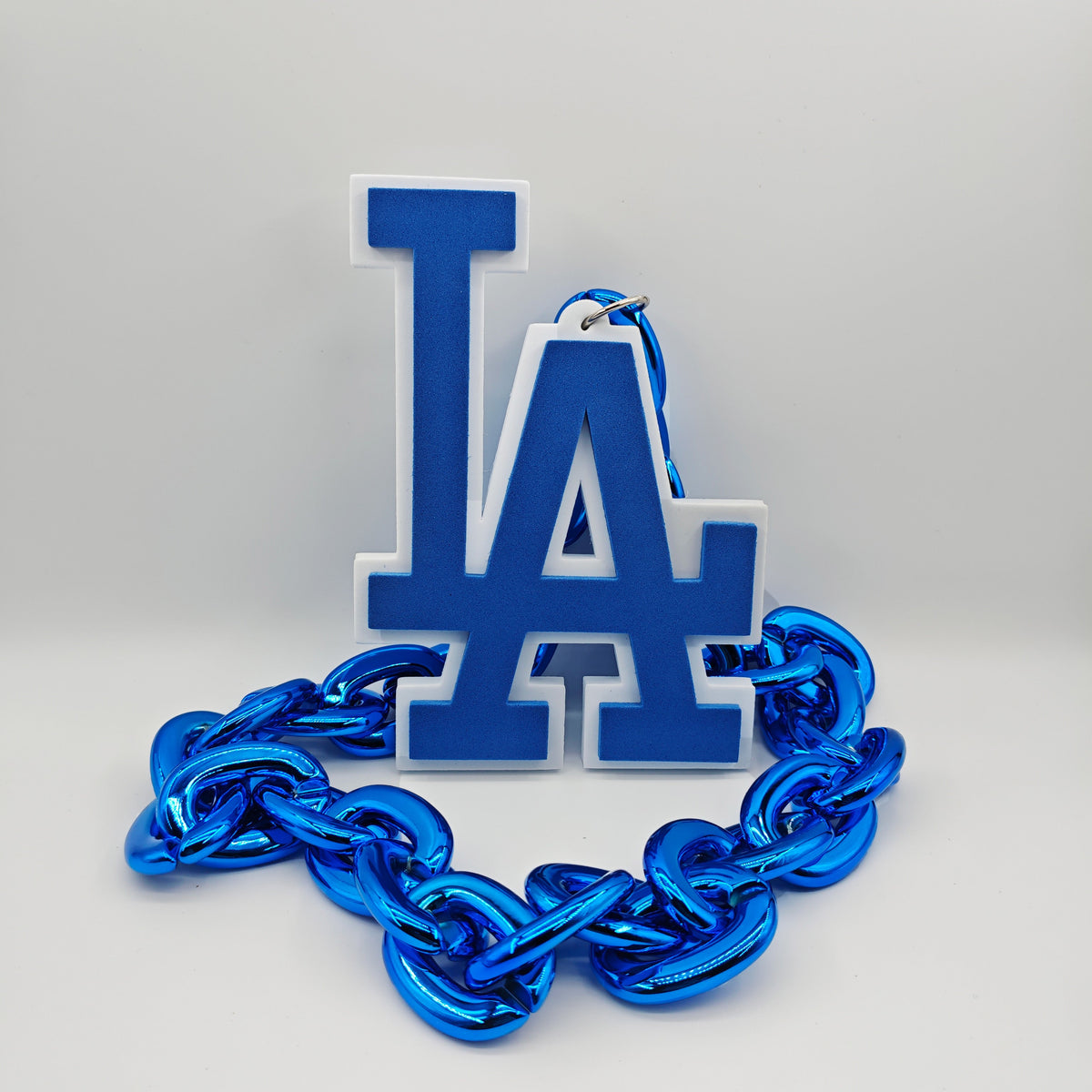Los Angeles Dodgers 3D Foam Logo Necklace – 30 Inches Game Day Gift for Fans