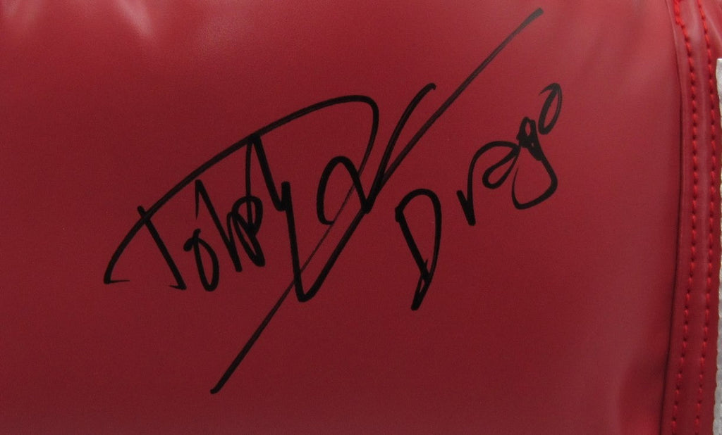 Dolph Lundgren Autographed/Inscr Left Boxing Glove "Balboa vs Drago" JSA 184775