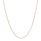 14k Rose Gold Oval Cable Link Chain 0.97mm