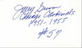 Jerry Groom Chicago Cardinals CFHOF Signed/Autographed 3x5 Index Card  189540