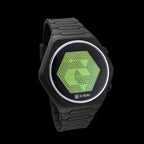 Tokyoflash Quasar Silicone // Black // Digital // Black + Green LCD