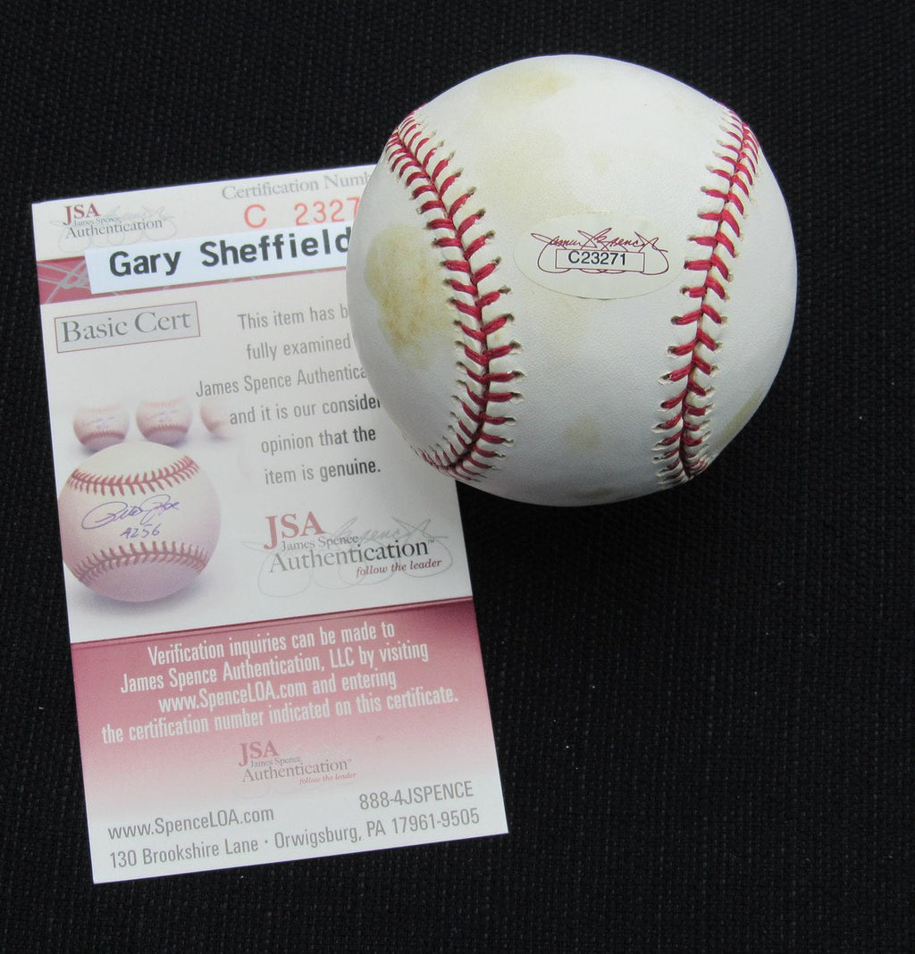 Gary Sheffield Signed/Auto Yankees 100th OML Baseball JSA  186706