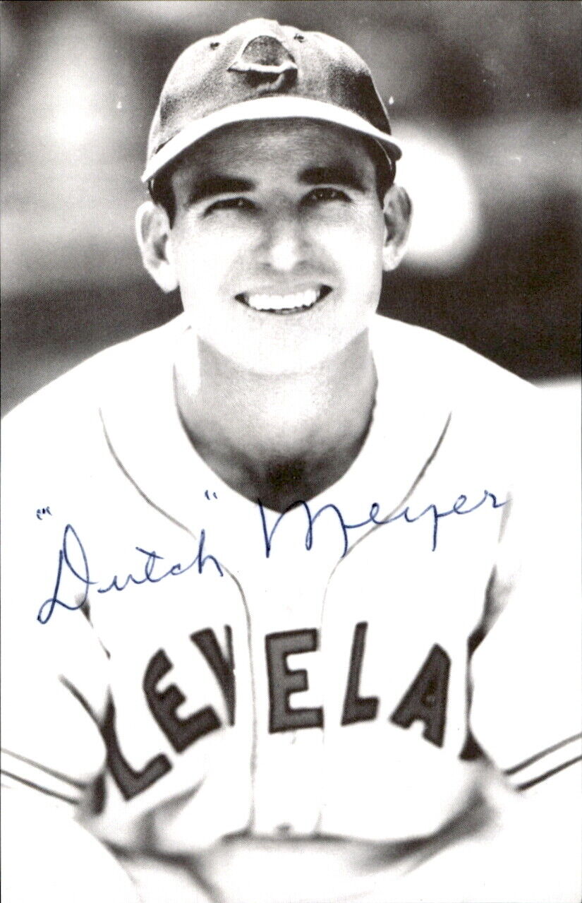 Ditch Meyer Indians d. 2003 Signed/Autographed 3x5  Photo 178634