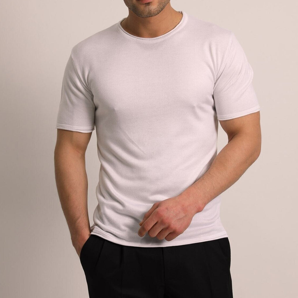 Isaac Slim Fit Short Sleeve T-Shirt // White