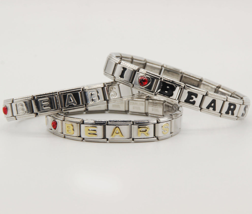 Chicago Bears Italian Charm Bracelet – Perfect Valentine’s Day, Holiday & Any Occasion Gift for Fans
