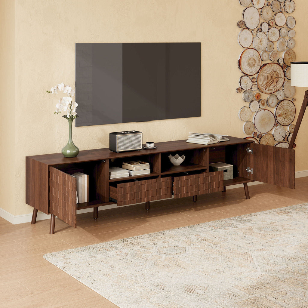 TV Stand With Drawers - Walnut
