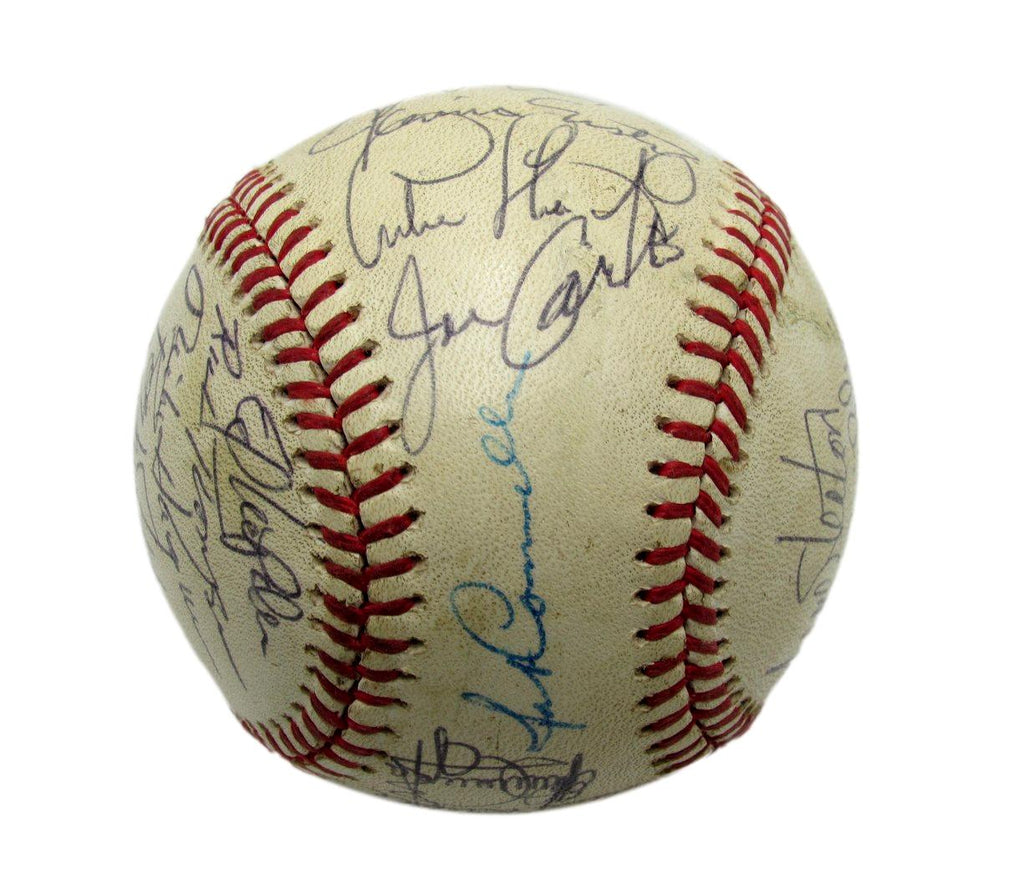 1985 Cleveland Indians Team Autographed by 24 Jacoby Butler OAL Baseball 182803