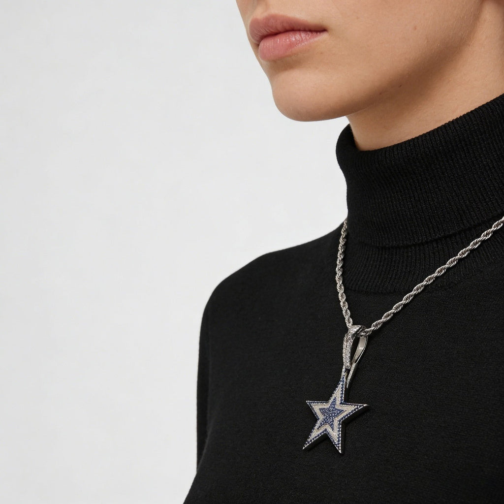 Dallas Cowboys Zircon Star Necklace –   Gift for Game Day, Birthday & Holiday