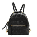Fendi  Nappa FF 1974 Embossed Mini Backpack Black