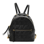 Fendi  Nappa FF 1974 Embossed Mini Backpack Black