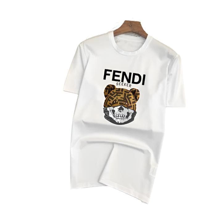 Fendi T-Shirt Head Bear without Collar 'White'