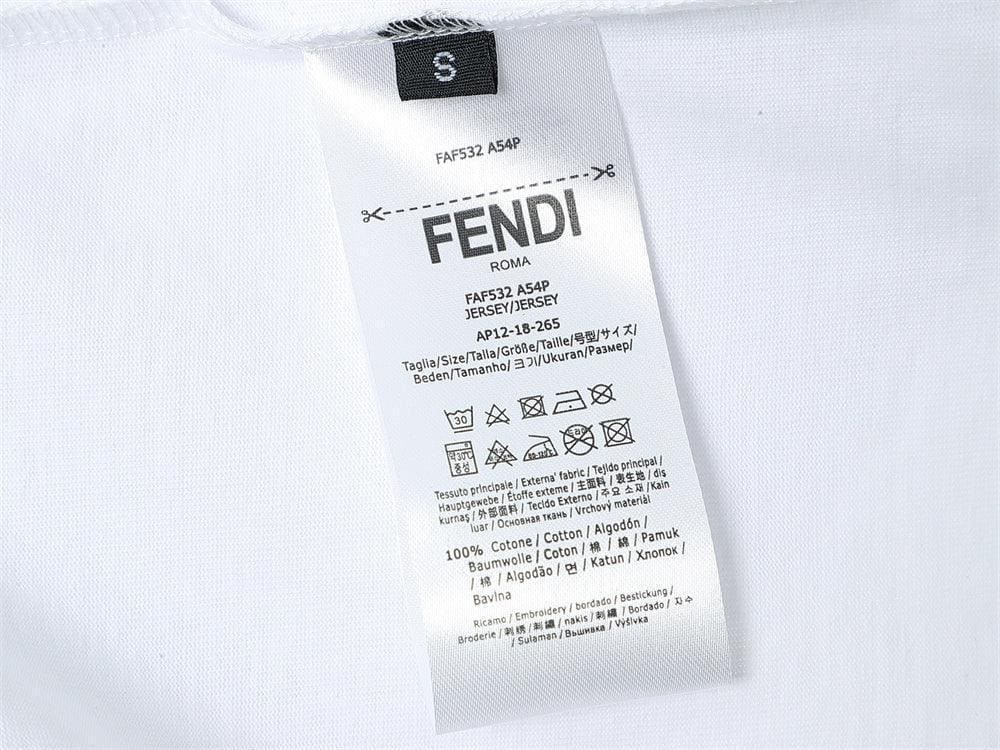 Fendi T-Shirt without Collar 'White'
