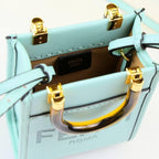 Fendi  Vitello King Plexiglass Logo Embossed Mini Fendi Sunshine Shopper Tote