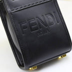 Fendi  Vitello King Plexiglass Logo Embossed Mini Fendi Sunshine Shopper Tote