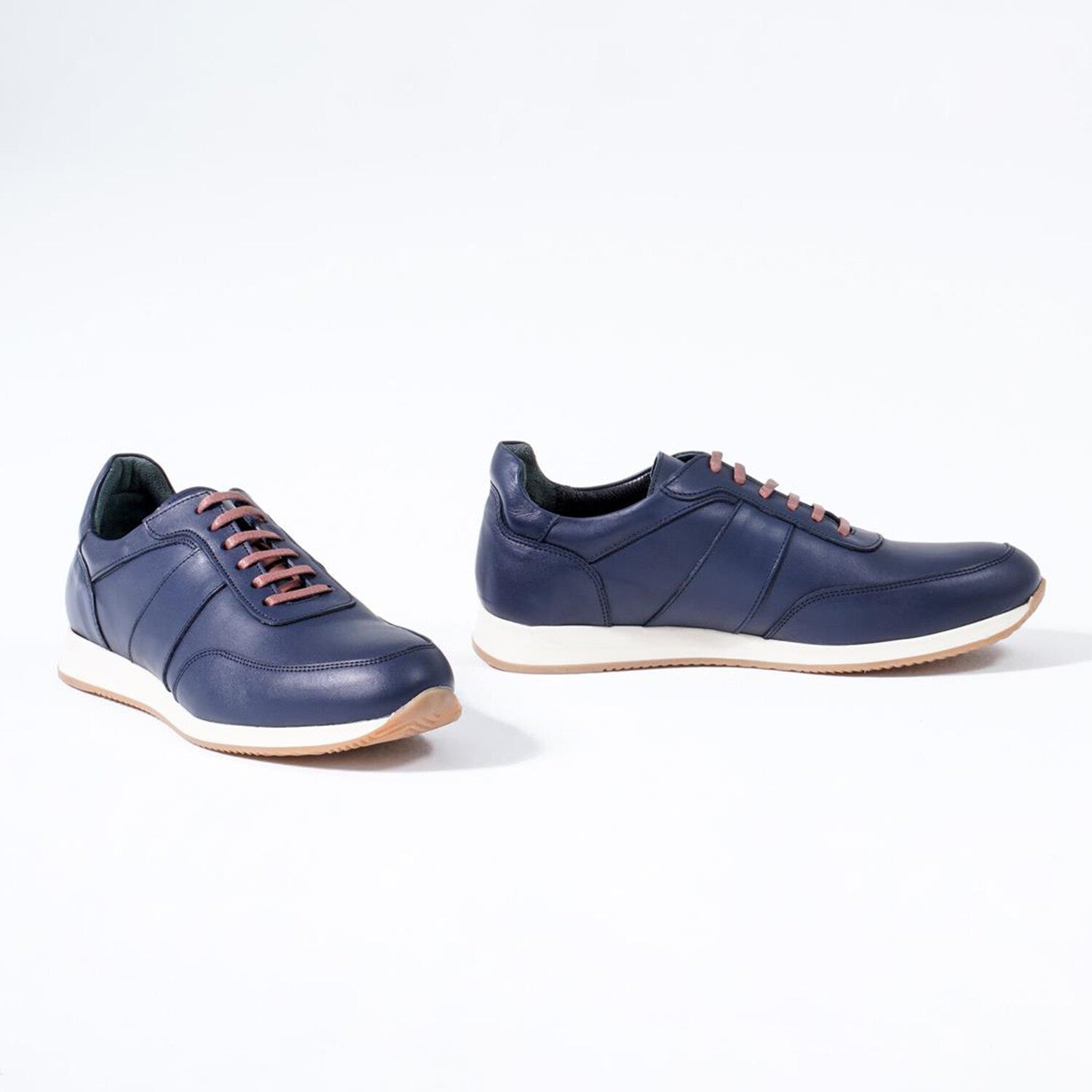 Zaire Leather Sneakers // Navy Blue