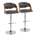 Pino - Mid Century Modern Adjustable Barstool & Swivel (Set of 2)