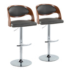 Pino - Mid Century Modern Adjustable Barstool & Swivel (Set of 2)