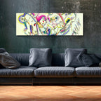 Kandinsky Series Glass Print // Horseriding Abstract