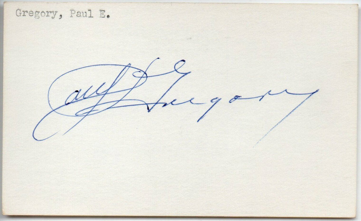 Paul Gregory (d.1999) Chicago White Sox '32-'33 Signed 3x5 Index Card 145590