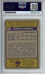 1979 TOPPS #212 Herman Edwards Auto Signed Philadelphia Eagles PSA/DNA