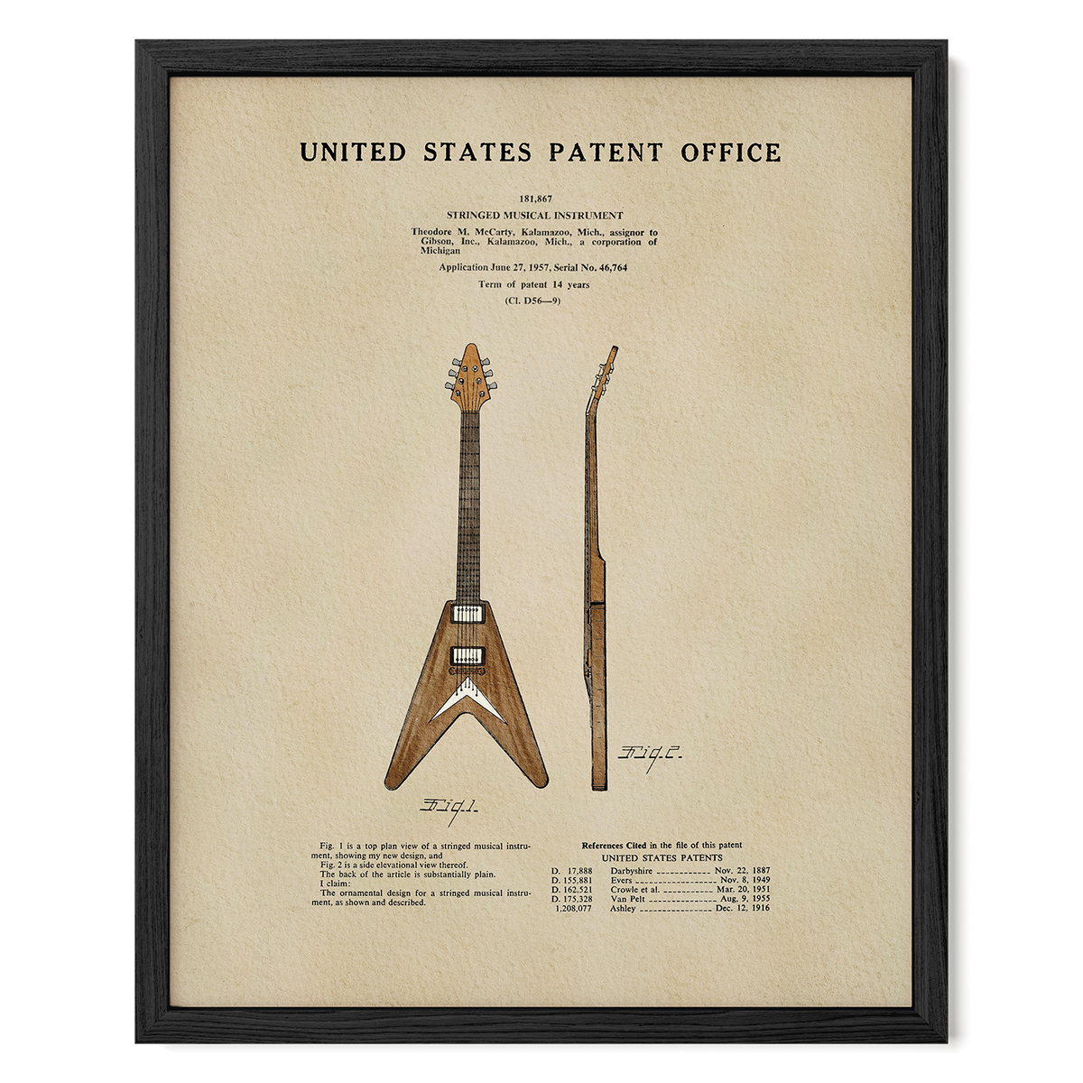 Brown V Electric Guitar (1958)