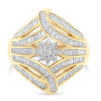 10K Yellow Gold Diamond Ring (1 Cttw, I-J Color, I2-I3 Clarity) - Size 7