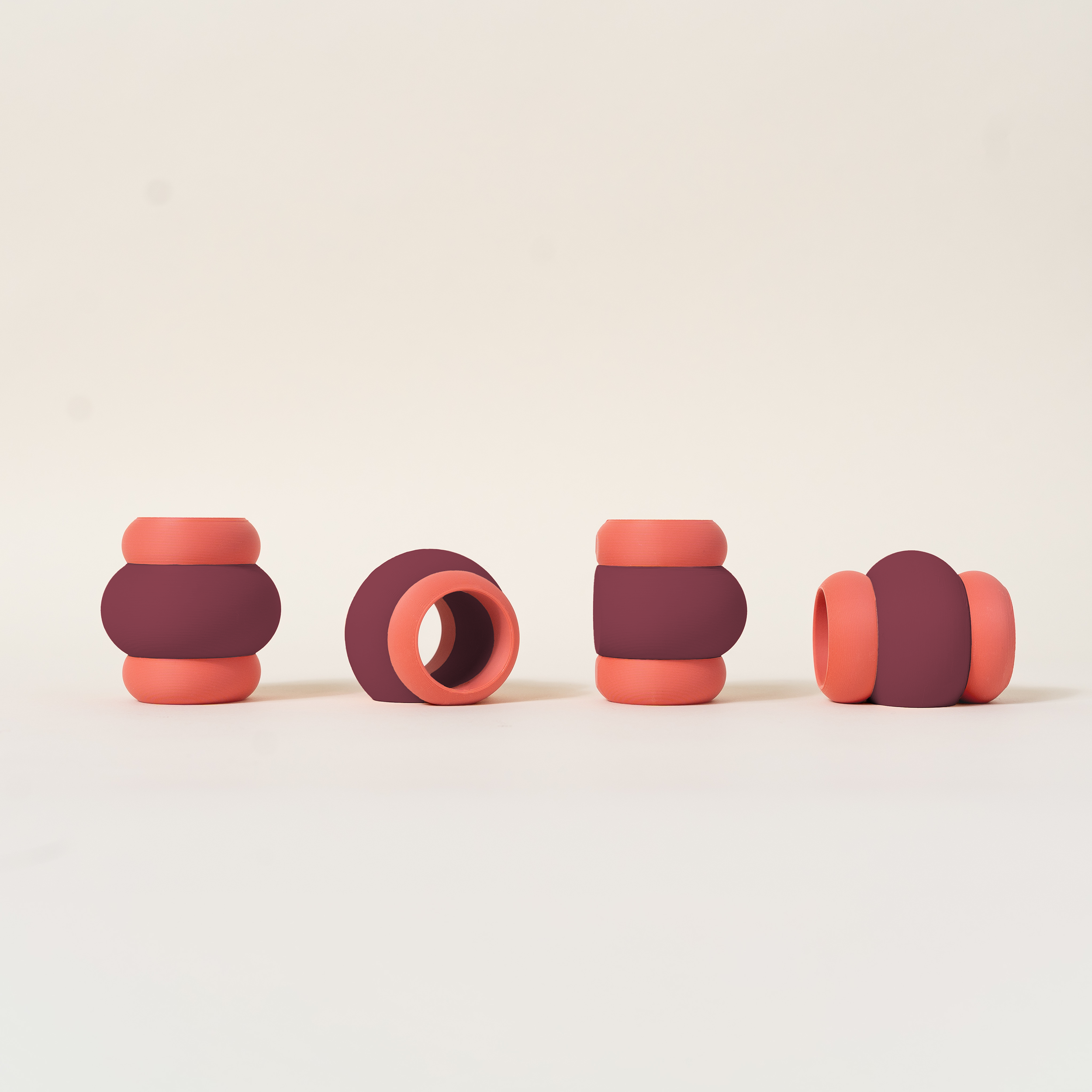 color-block napkin rings