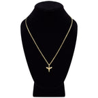 Cubic Zirconia Angel Pendant 14K Gold Filled Necklace Set