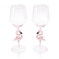 3D Flamingo Wine Glass