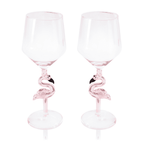 3D Flamingo Wine Glass