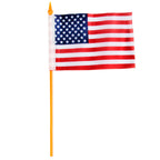 Set of 144 American Flags on Poles ✨  4" x 6" USA Mini Patriotic Hand Flags