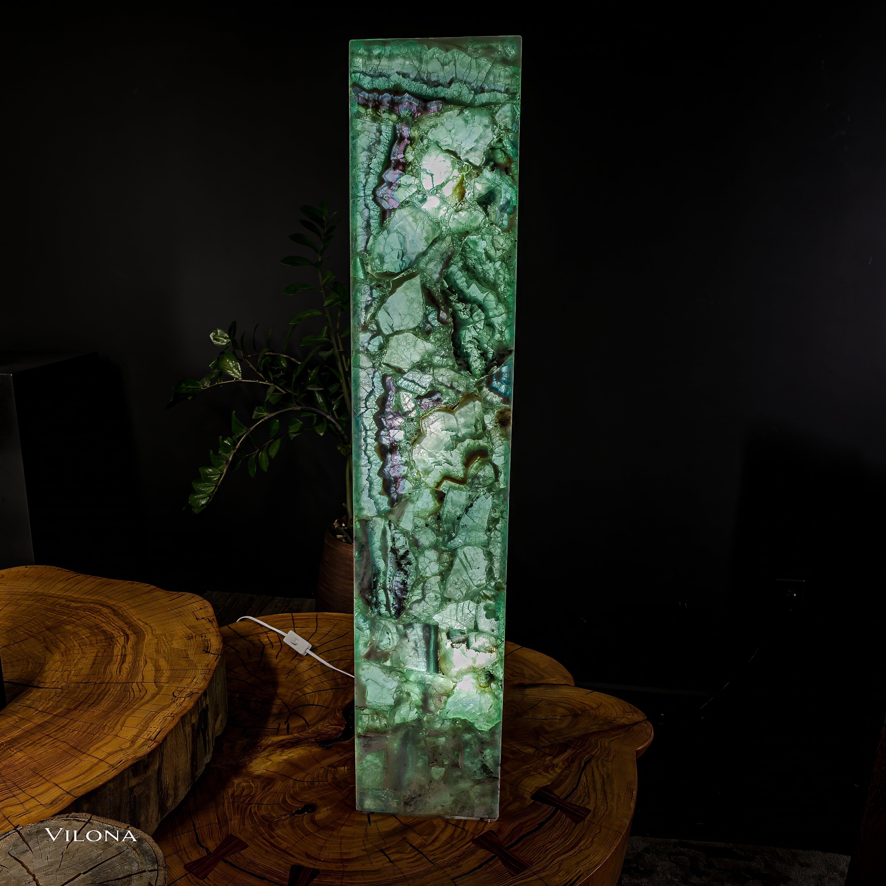 Fluorite Floor Lamp - Small - 39.5"H x 7.75"W - Square - (10/19)