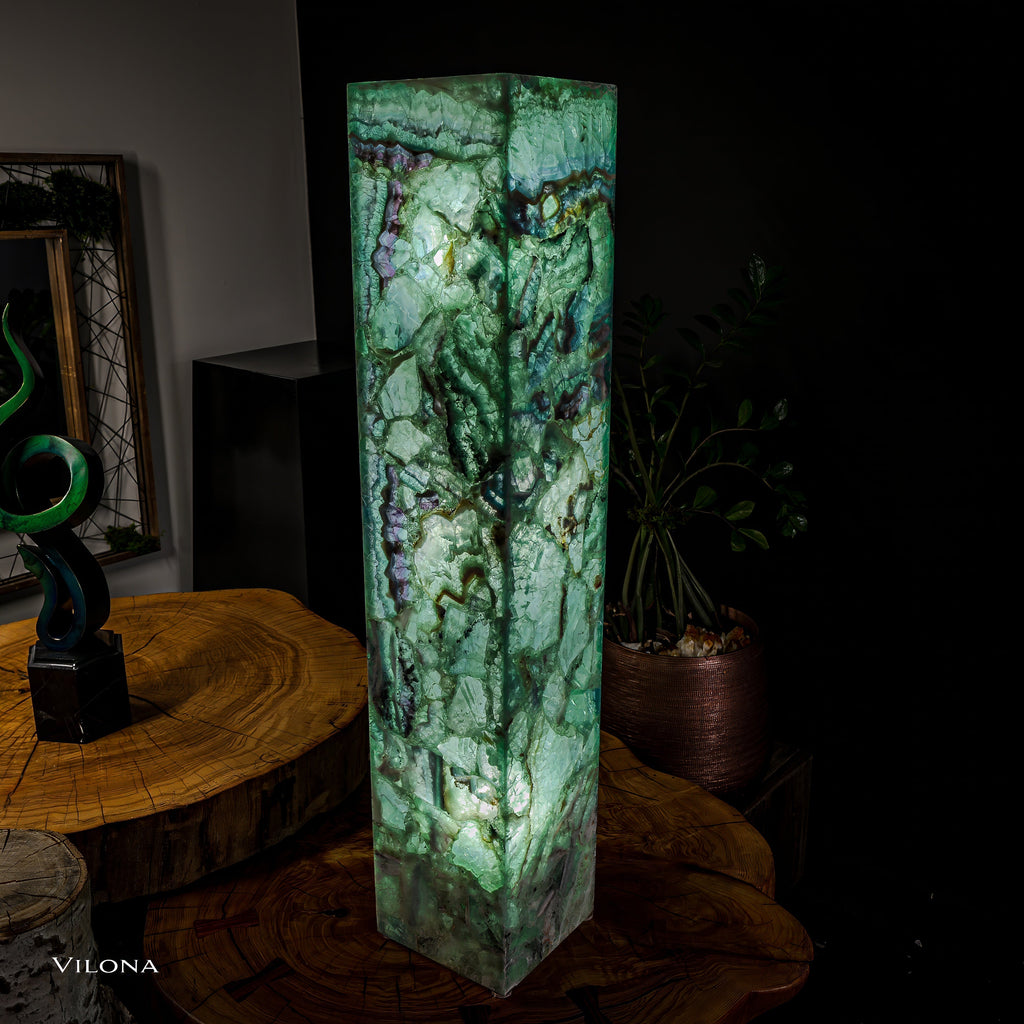 Fluorite Floor Lamp - Small - 39.5"H x 7.75"W - Square - (10/19)