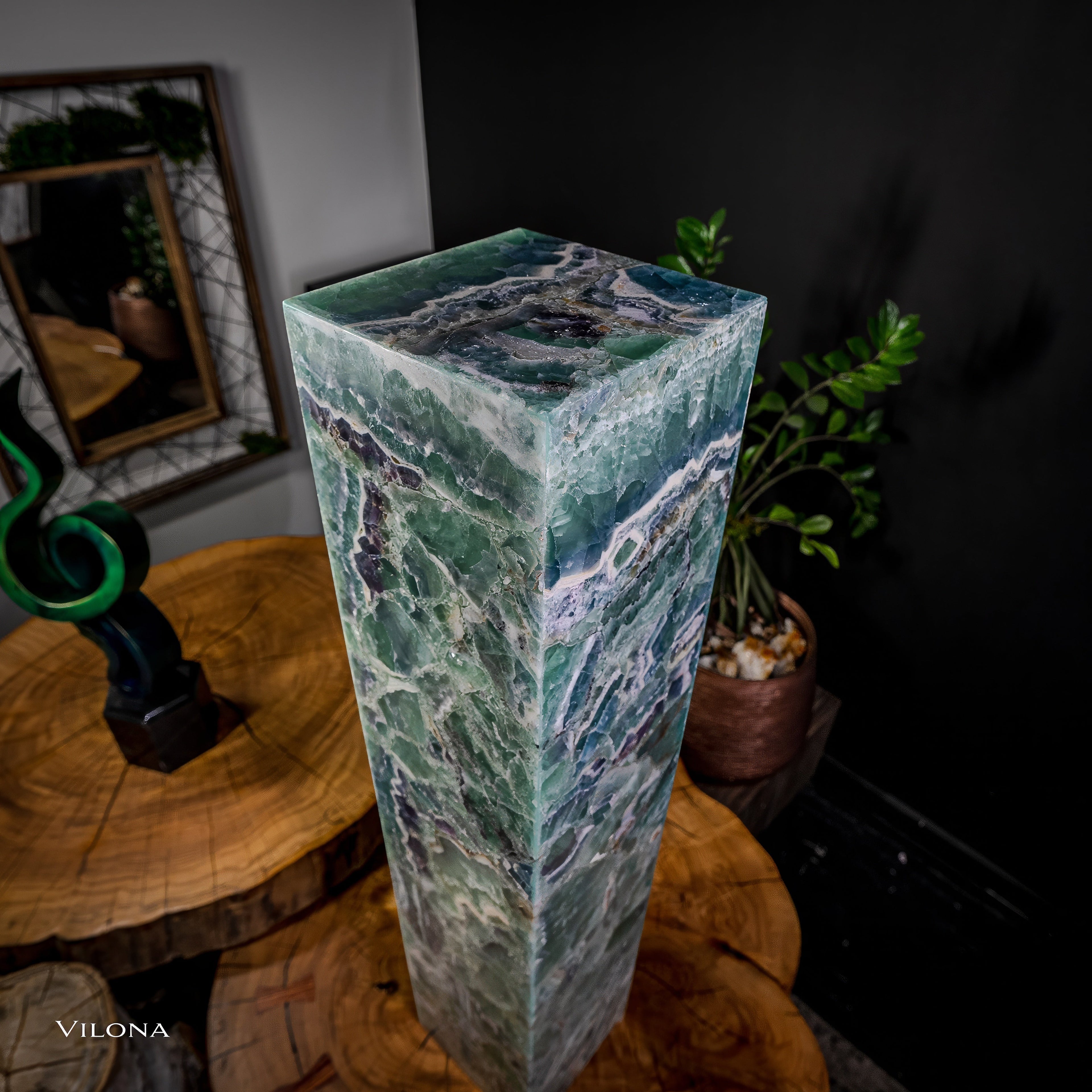 Fluorite Floor Lamp - Small - 39.5"H x 7.75"W - Square - (10/19)