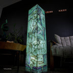 Fluorite Floor Lamp - Medium - 55"H x 11.5"W - Square - (12/19)