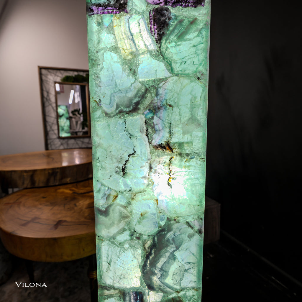 Fluorite Floor Lamp - Medium - 47"H x 8"W - Square (13/19)