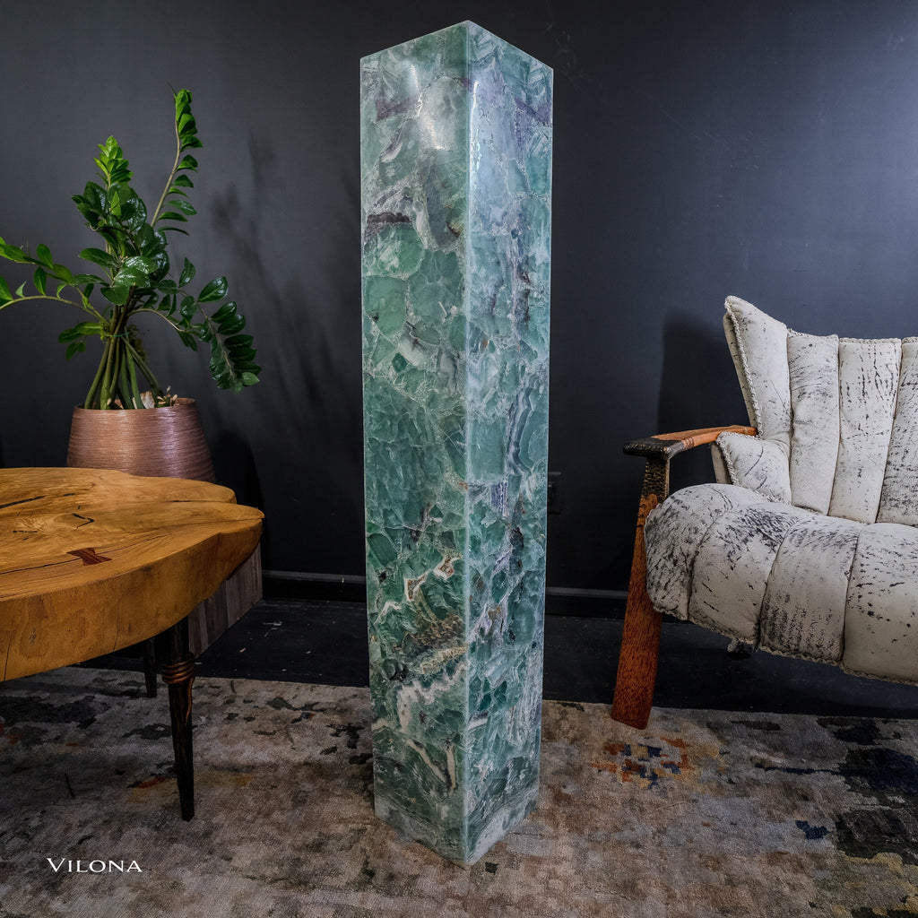 Fluorite Floor Lamp - Medium - 47"H x 8"W - Square (13/19)