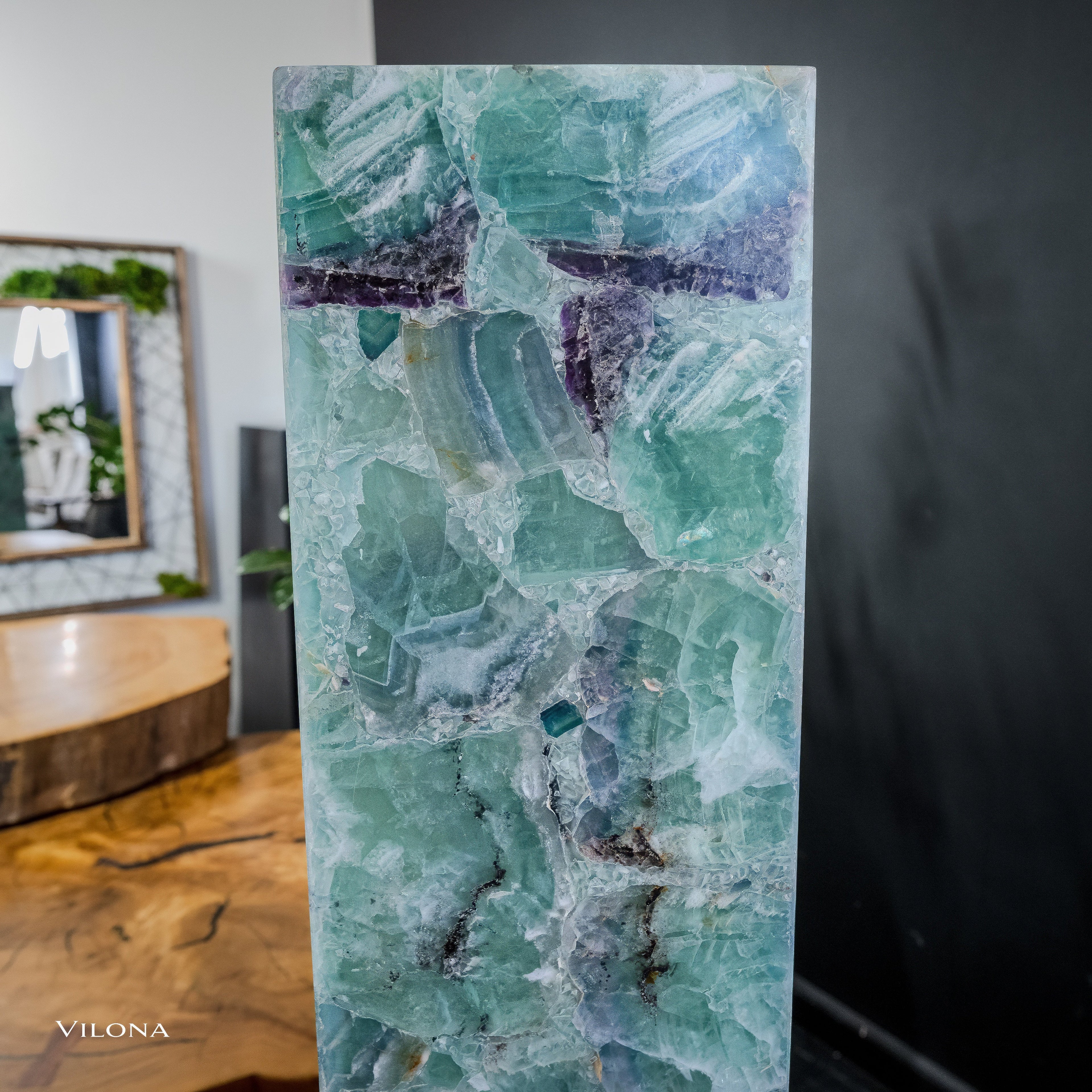 Fluorite Floor Lamp - Medium - 47"H x 8"W - Square (13/19)