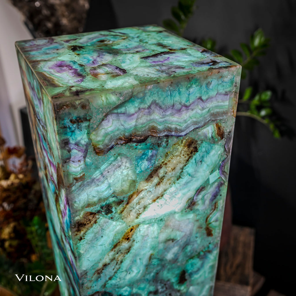 Fluorite Floor Lamp - Medium - 47.5"H x 10"W - Square - 2/19