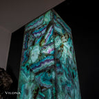 Fluorite Floor Lamp - Medium - 47.5"H x 10"W - Square - 2/19